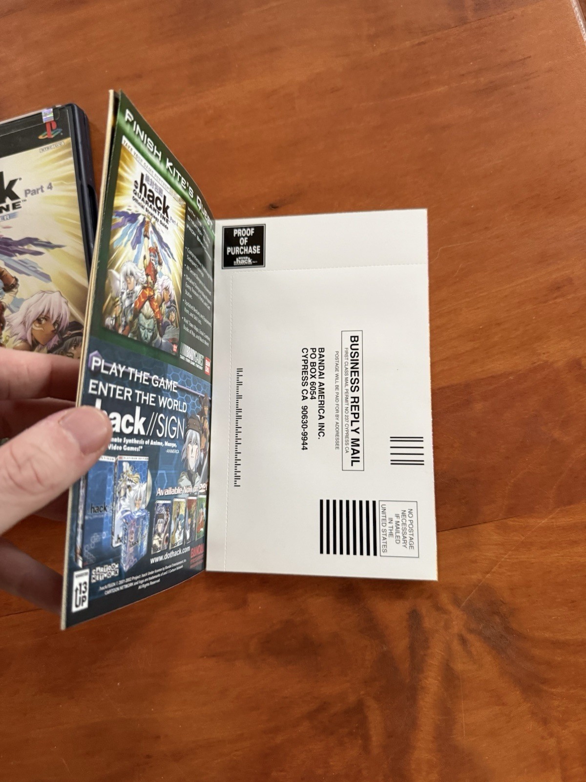 .hack Quarantine Part 4 (PlayStation 2, PS2) MINT Case & Manual Only w/ Reg Card