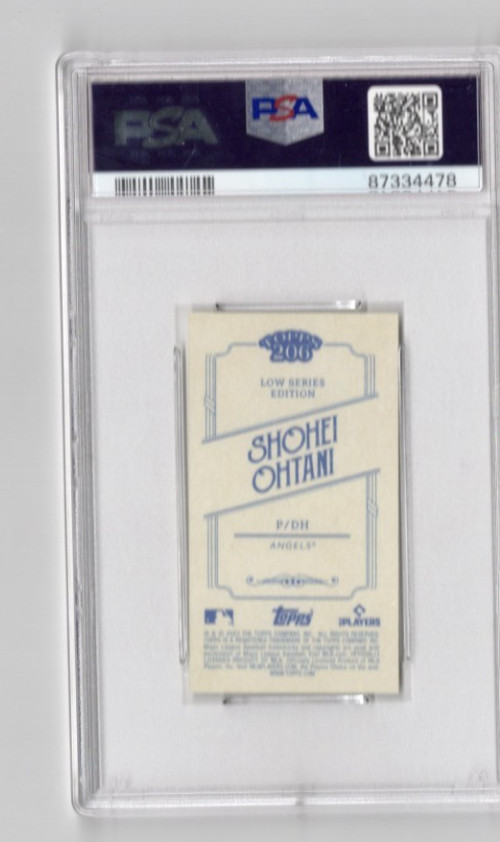 2023 TOPPS 206 LOW SERIES SHOHEI OHTANI PSA 10 Dodgers MVP view 2