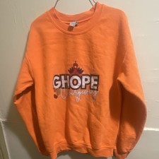 Orange Crew Neck Pullover Sweatshirt Turkey G...