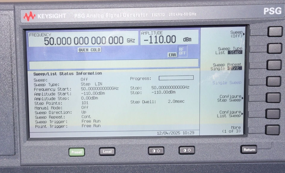 Agilent Keysight E8257D PSG Signal Generator 250kHz-50GHz opt 550/1E1/UNY GOOD - Image 2 of 4