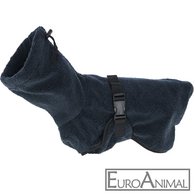 Hunde Bademantel Hundepullover Haustiermantel Frottee  Farbe navy  Gr. XS - XL