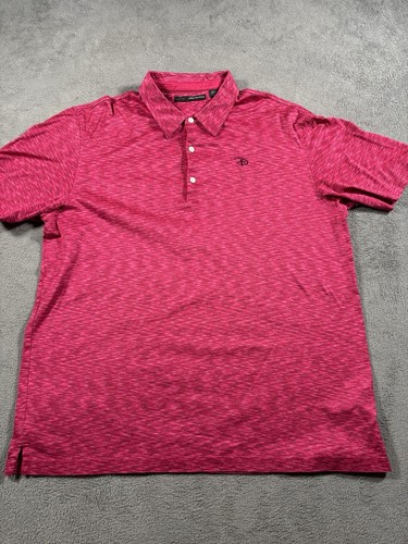 Disney Golf Shirt Mens XL Geometric Hot Pink Greg Norman Shark Egyptian Cotton - 第 1/11 張圖片