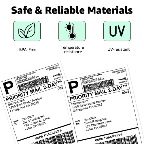 6ROLLS Direct Thermal 2''X1'' Shipping Labels For Zebra LP2824 2844 ZP450 GK420T - Picture 22 of 24
