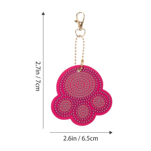 Cat Claw Keychain Child Adorable Ring Pendant Rhinestone Decoration - 第 4/12 張圖片