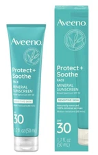 Aveeno Protect + Soothe Face Mineral Sunscreen Broad Spectrum SPF 30 DISCONTINUE