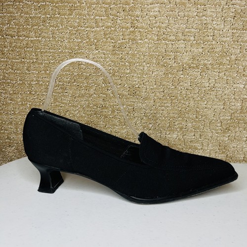 Zapatos de tacón Stuart Weitzman de tela de cuero con punta cuadrada negros 8,5 - Imagen 2 de 10