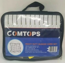 Comtops 12PC Heavy Duty Bungee Cords With Hooks Cargo Net