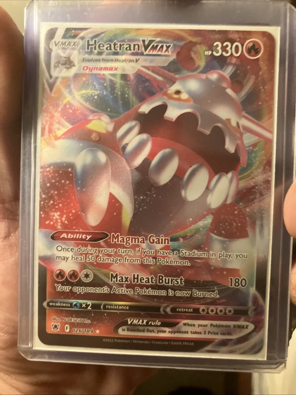 Heatran Vmax 26/189 Pokémon Astral Radiance Ultra Rare Full art M