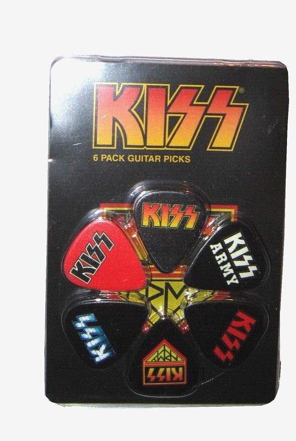 Licensed KISS 6 Pack Guitar Picks Assorted designs (b)