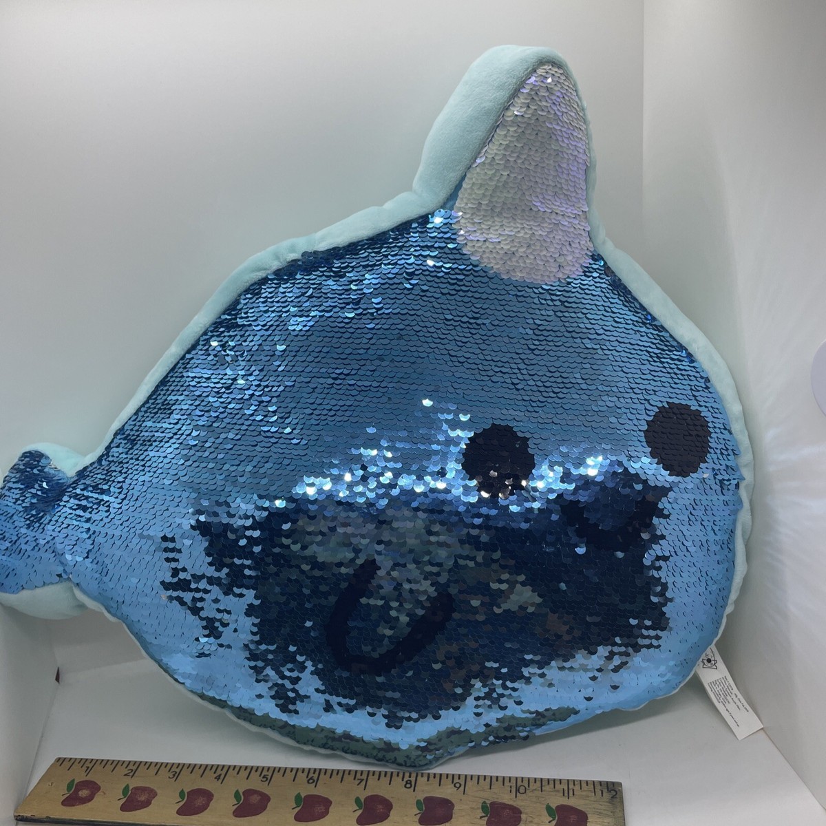 JUSTICE Girl Narwhal Unicorn Fish Sequin Kids Turquoise Silver