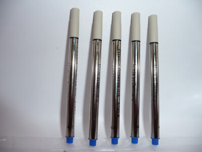 Schmidt Capless Rollerball Refill-- Blue--short model--5 refills for one price