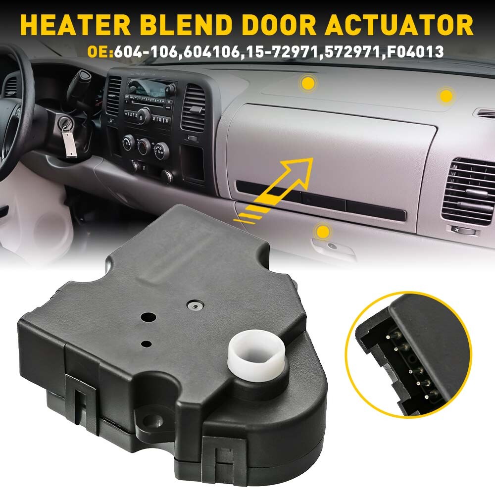 HVAC Blend Door Actuator For Chevy Silverado, Tahoe, Suburban, GMC Sierra & More (Replaces 89018365, 604-106)