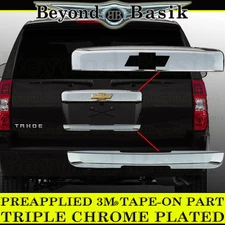 2007-2014 CHEVY TAHOE SUBURBAN Chrome Top Tailgate+Lower Liftgate Handle COVERS