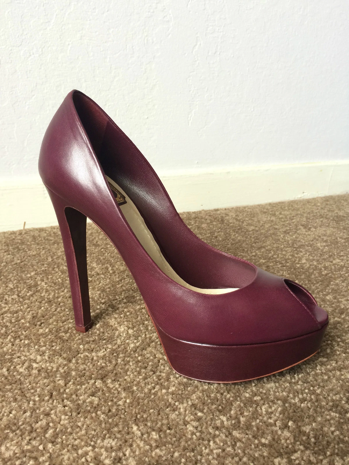CHAUSSURES À TALONS À TALONS TALONS AUTHENTIQUES CHRISTIAN DIOR MISS DIOR MISS DIOR PEEP TAILLE 37,5/7,5 US