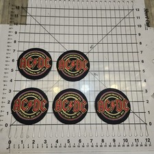 AC/DC ANNIVERSARY EMBROIDERED PATCHES / LOT OF 5 /3.2 INCH ROUND / 1973