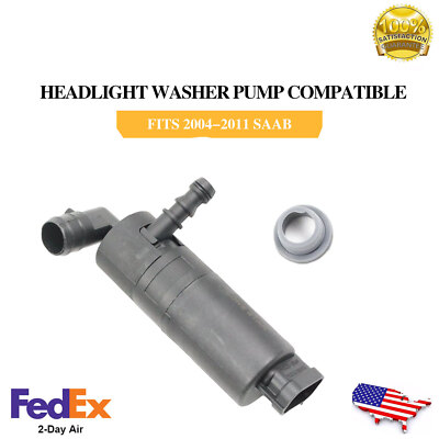 Headlight Washer Pump Compatible with Saab 9-3 9-3X 2004-2011 #12782868 81342439