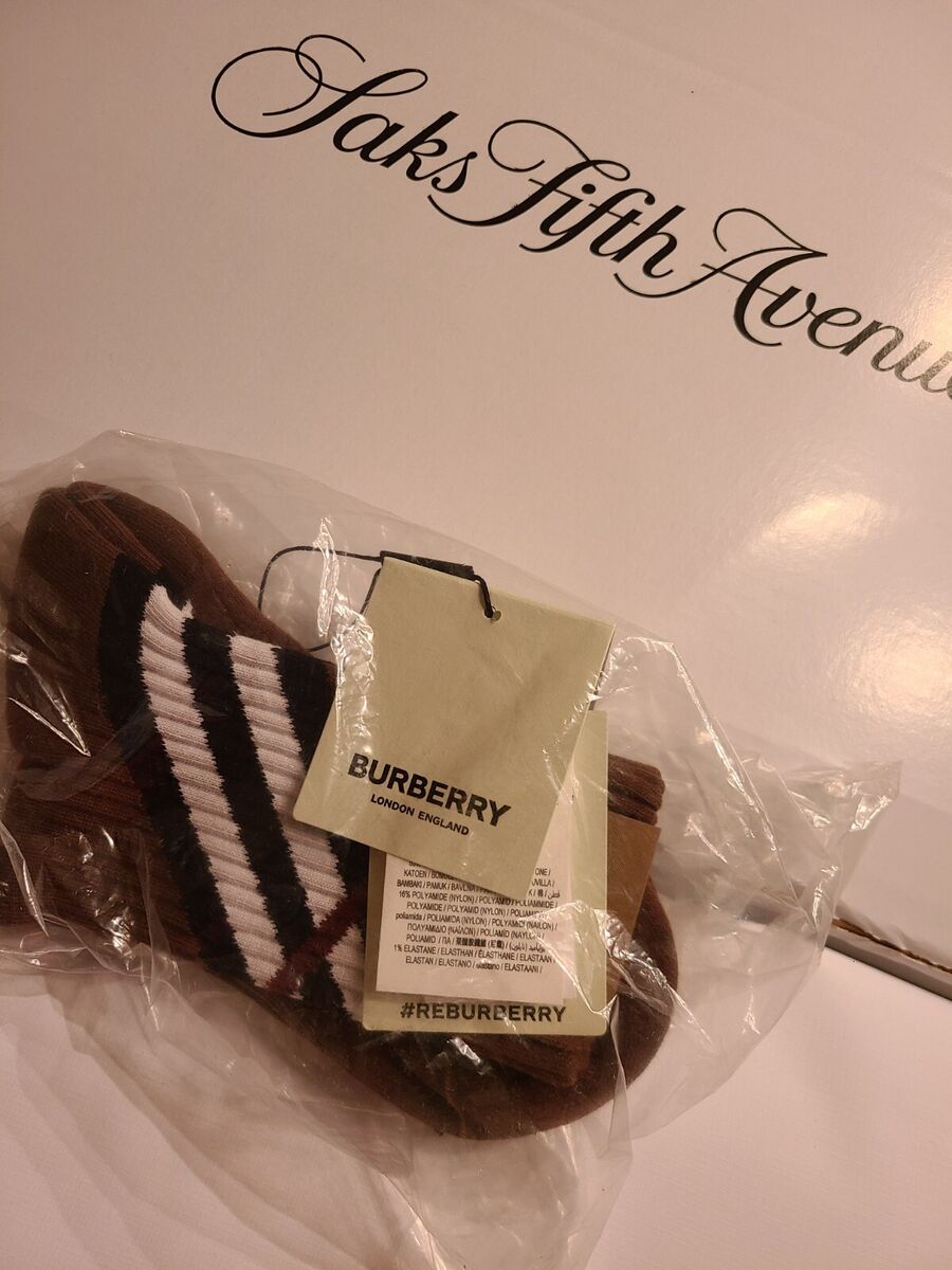 New Burberry Men's Signature Logo Socks - New with Tags New Burberry Men's Signature Logo Socks - New with Tags