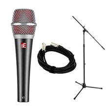 sE Electronics V7 Vocal Microphone Bundle with Mic Stand  20-foot XLR Cable