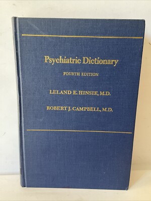 Psychiatric Dictionary Fourth Edition Hardcover