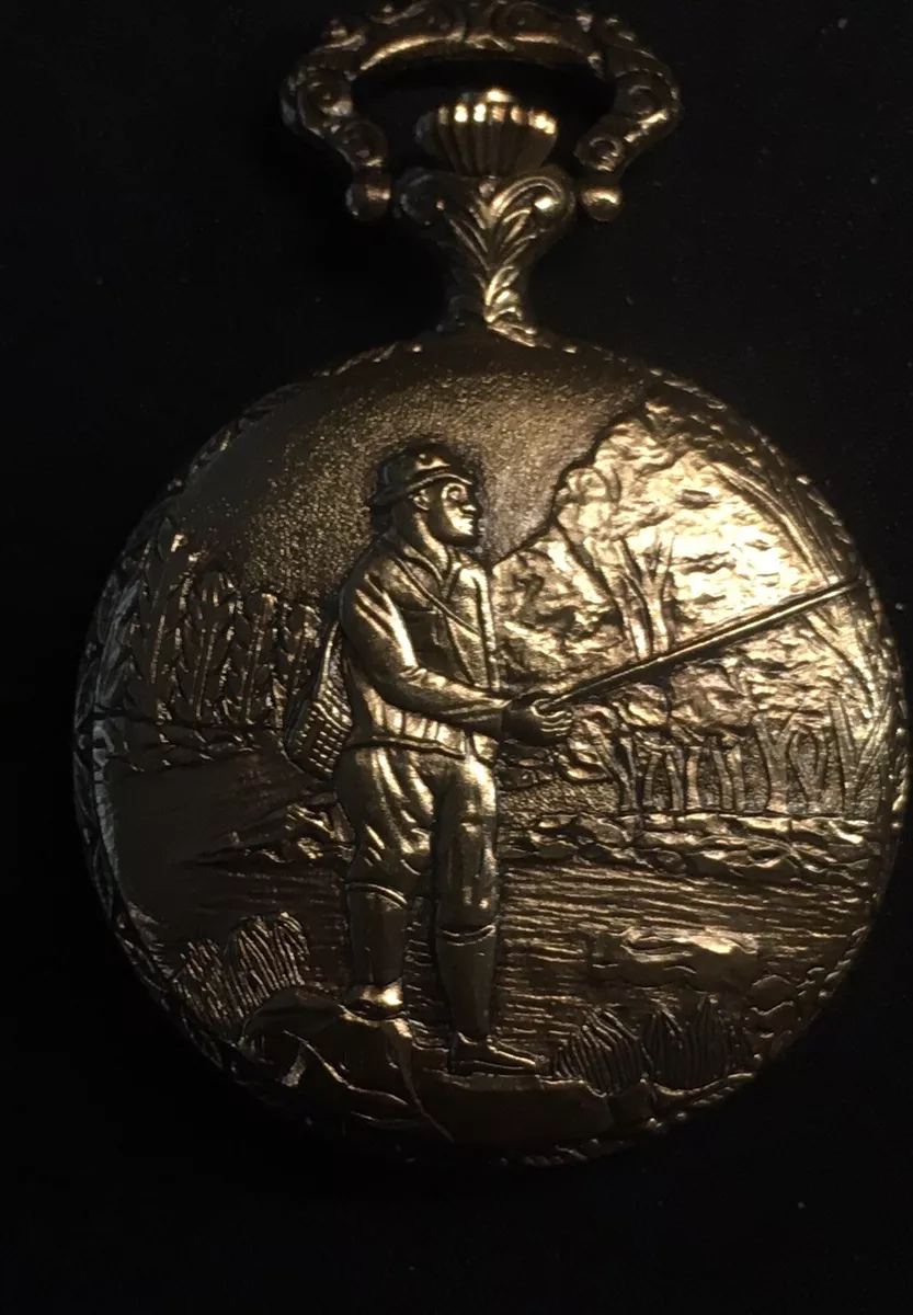 Aspen Quartz FISHERMAN Pocket Watch eBay