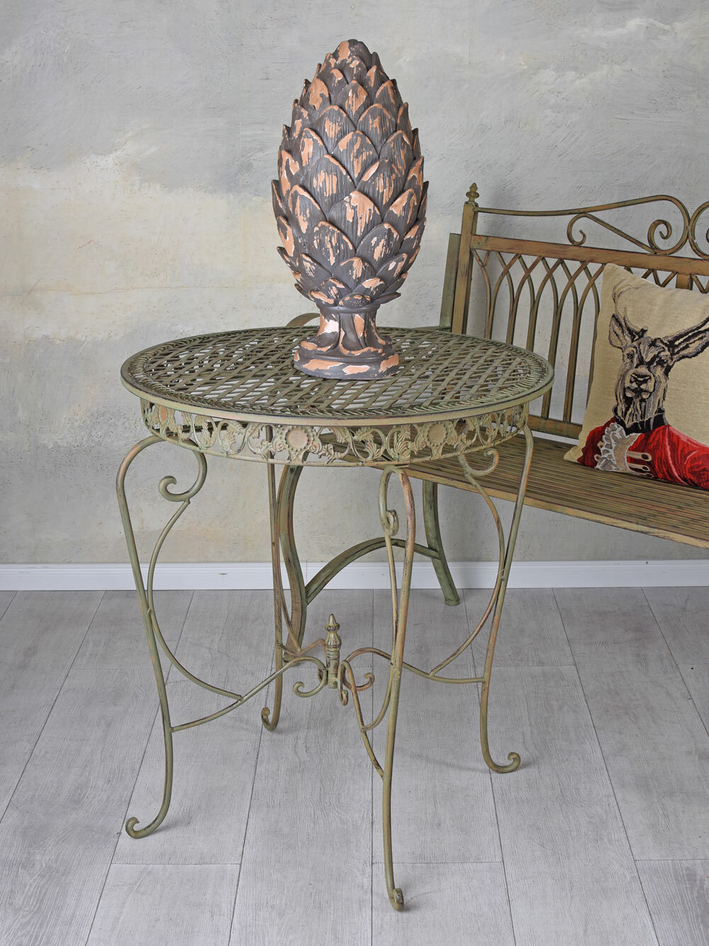 Gartentisch Jugendstil TISCH Landhausstil Eisentisch Garten Metalltisch