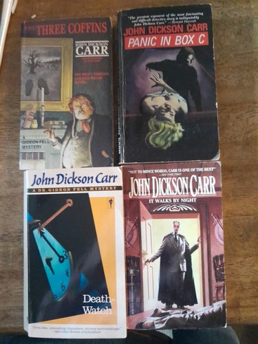 4 John Dickson Carr  Paperbacks Death Watch & It Walks By Night & More - Picture 1 of 6