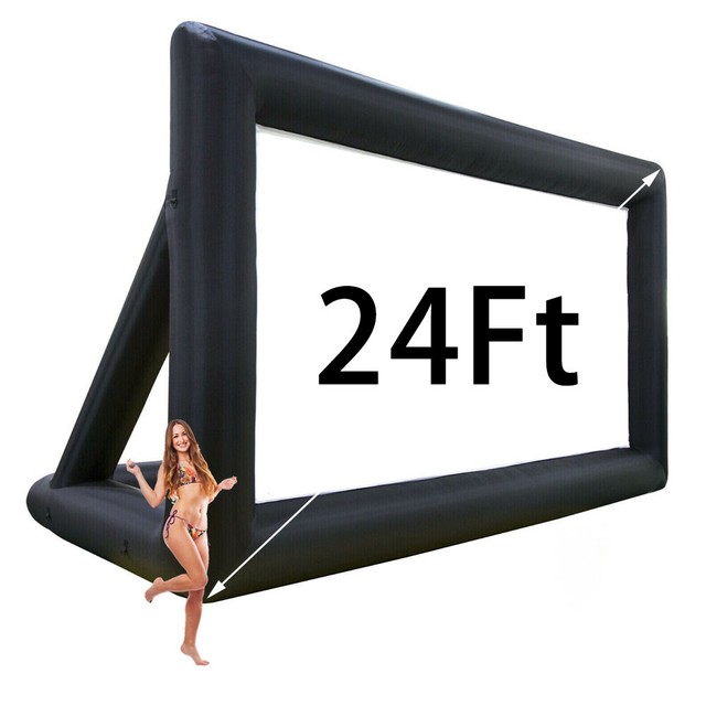 Large Inflatable Movie Screen with Stand for Outdoor without Blower