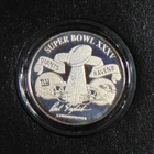 SUPER BOWL XXXV 35 BALFOUR ROUND GIANTS V. RAVENS TAMPA 999 SILVER COIN 1/7500