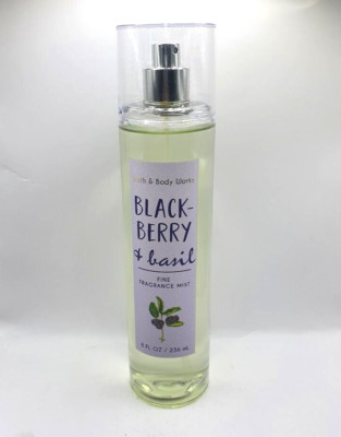 BATH AND BODY WORKS BLACKBERRY & BASIL FRAGRANCE BODY MIST 8 OZ  