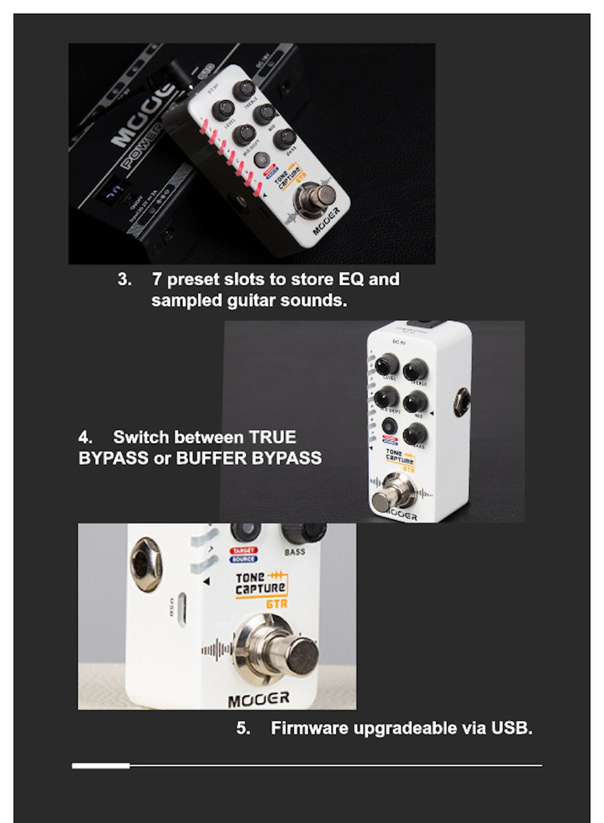 Mooer Tone Capture GTR Capture Any Guitar's Tone Unique EQ
