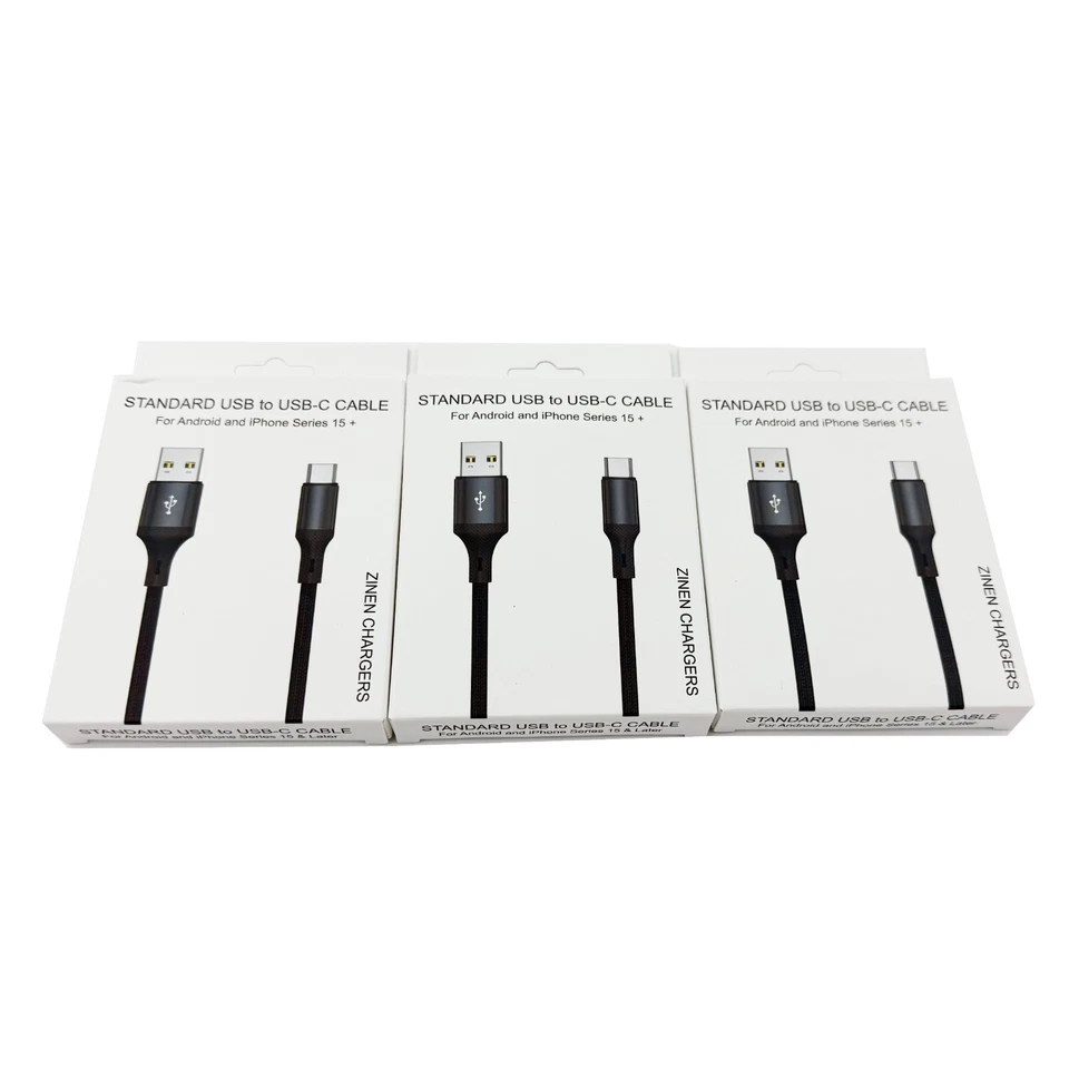 50 USB-C Android iPhone Chargers 5ft Charging Cable Cords Bulk Wholesale UNICORN - Image 3 of 4