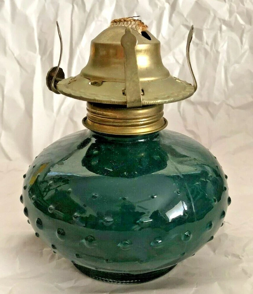 VINTAGE LAMPLIGHT FARMS OIL LAMP (DARK GREEN) | eBay
