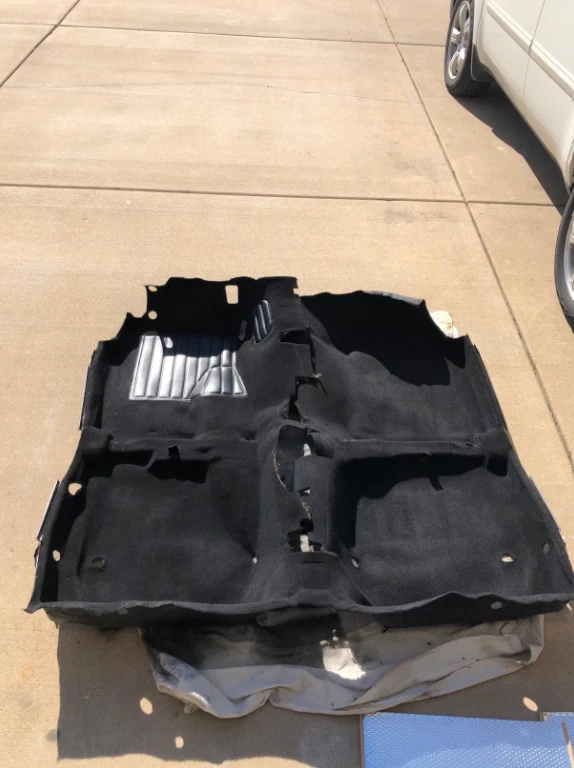 Tapete plano pintura preta interior de carro tecido couro vinil detalhador revestimento 2 latas - Imagem 4 de 4