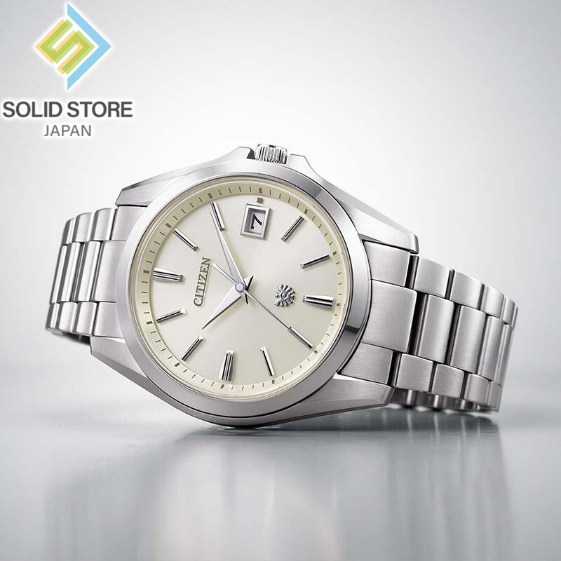 【極美品】The CITIZEN AQ4060-50A 箱・保・おまけつき The CITIZEN AQ4060-50A Eco-Drive Solar Watch Silver Perpetual