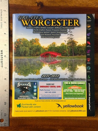 Charter YellowBook Greater Worcester Phone Book 2011-2012 Directory Mass MA - Picture 3 of 8