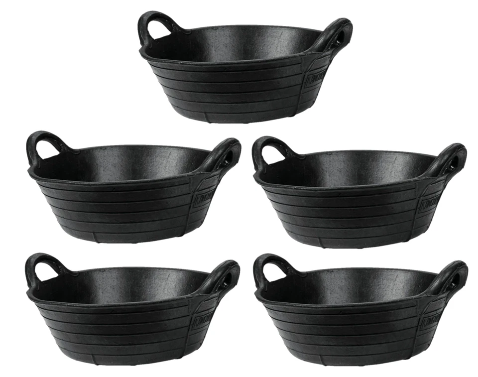 IDEAL CONFEZIONE DA 5 SECCHIELLO MANGIME INDISTRUTTIBILE 11L MANGIME MANGIME PER ANIMALI DA FATTORIA