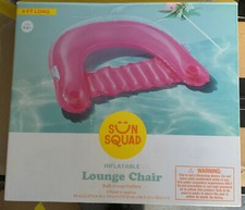 Sun Squad Inflatable Lounge Chair, Pink,New