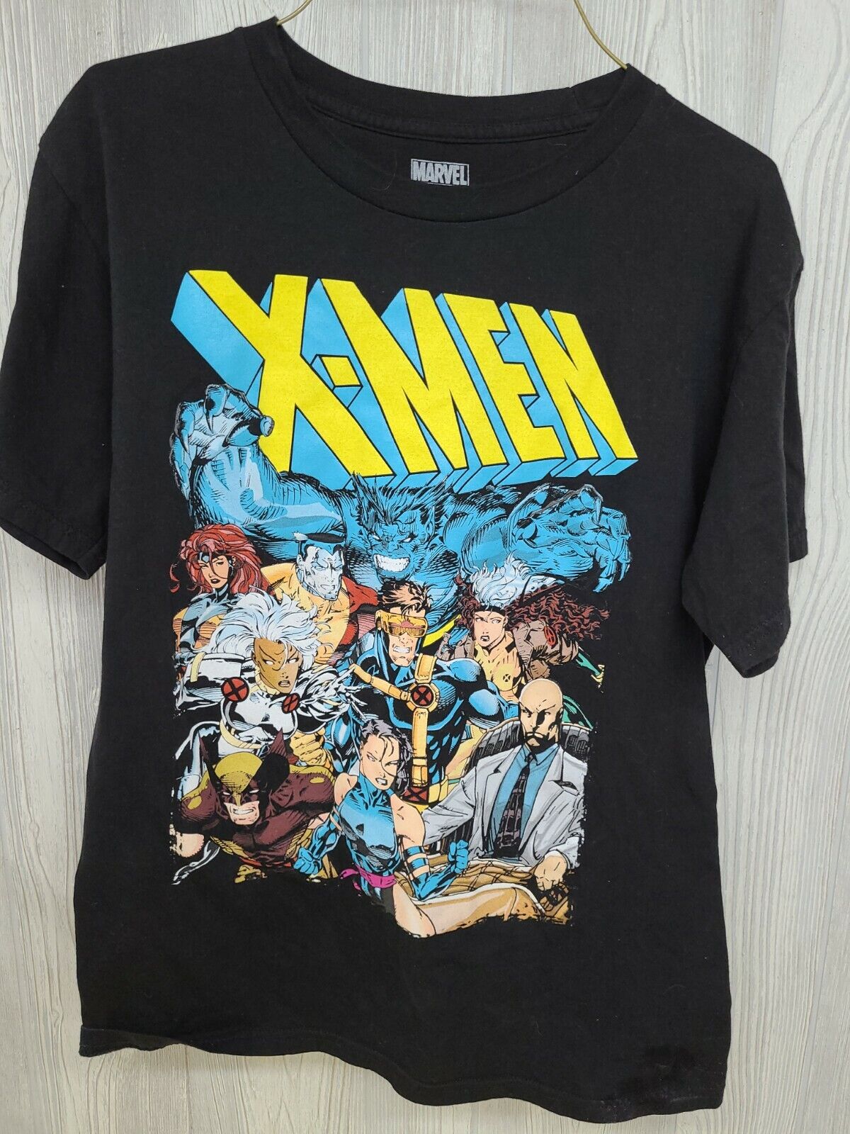 Marvel X-Men T-Shirt Men's SZ Medium 90s Jim Lee Style Black Short Sleeves