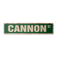 CANNON Vintage Street Sign Childrens Name Room| Indoor/Outdoor
