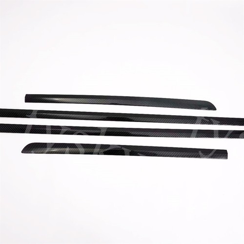 For Tesla Model 3 2017-2022 Carbon Fiber Door Body Side Molding Cover Trim 4pcs - Picture 6 of 7