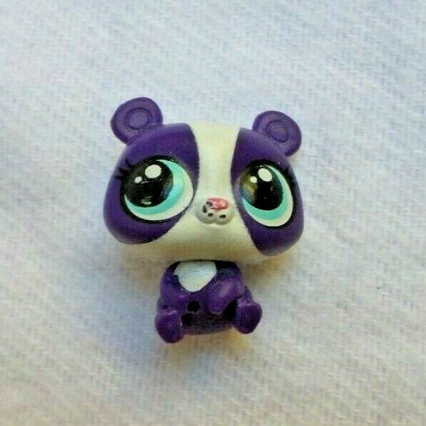 Figurine Littlest Pet Shop LPS #3905 Hasbro - Bébé Panda Prudence, Violet Et Blanc, Occasion
