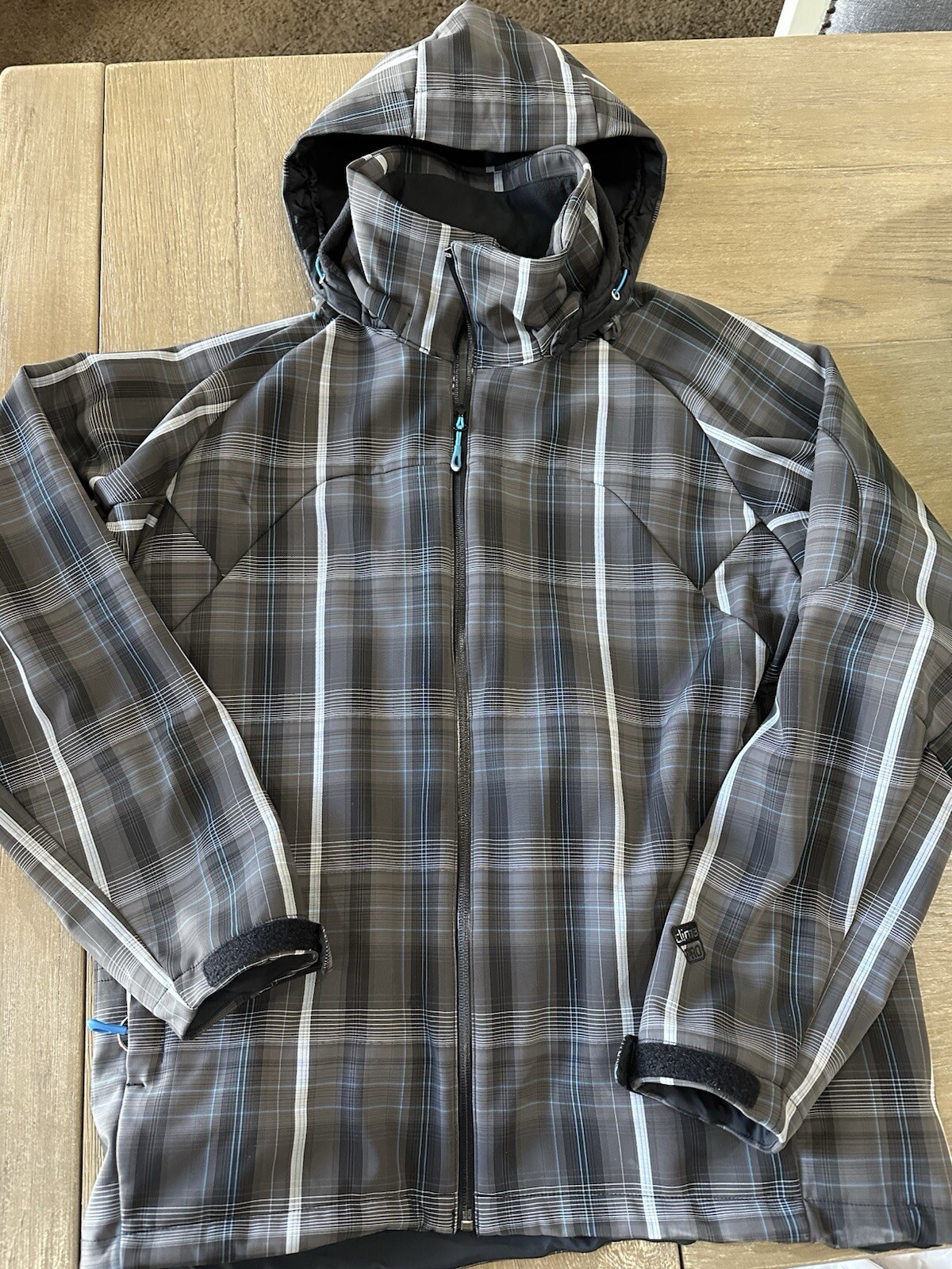 Giacca da sci Salomon Soft Shell Clima Pro 00s nera blu taglia grande snowtrip plaid