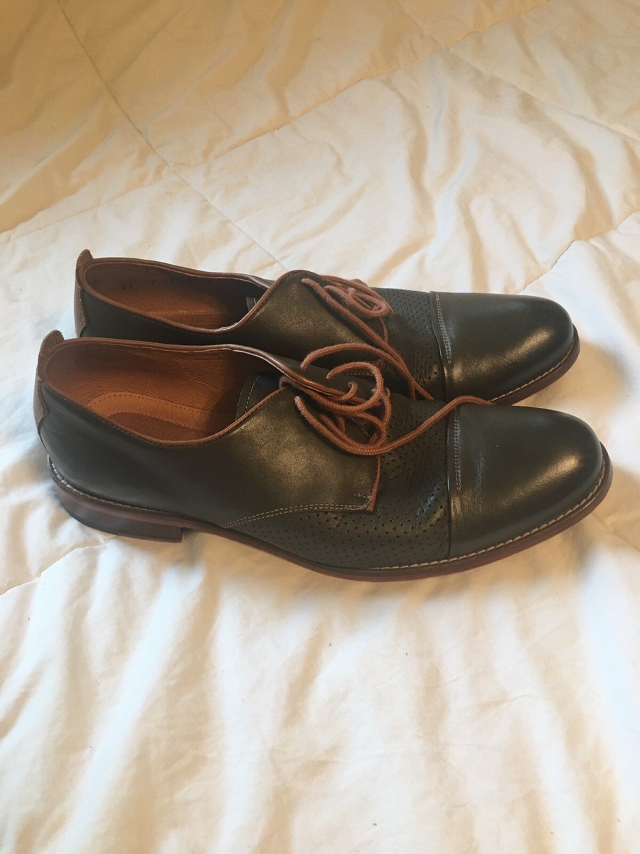 PENNY LUCK DREAMER OXFORD Olive Green Leather Men display picture 2