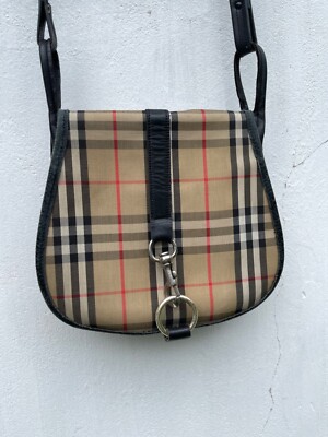 Vintage Burberrys Haymarket Nova Check Aero Zipper Leather