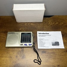 Bell Howell 9 Band World Receiver Radio MW.SW1-7 Portable AM/FM/TV/MW/SW WORKS