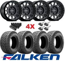 Mr305 Double Black Wheels Rims Tires 265 70 17 Falken Wildpeak At3w Fit Trd