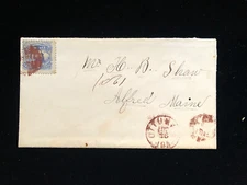 IA OTTUMWA COVER #114 WITH SCARCE BROWN CANCEL, H.B. SHAW CORRESPONDENCE