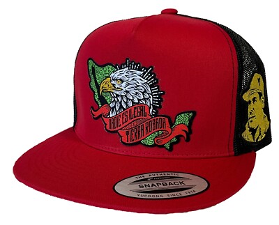NADIE ES ILEGAL EN TIERRA ROBADA HAT RED BLACK MESH EL CHAPO GUZMÁN MÉXICO HAT