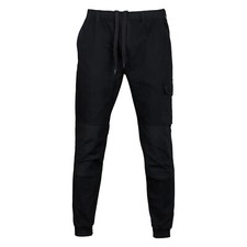 Mens Work Cargo Jogging Bottoms Elasticated Waist Tracksuit Sweatpant Joggers UK