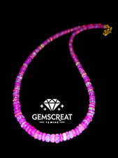 925 Sterling Silver Natural Ethiopian Opal Gemstone Beads 16" Opal Necklace A93